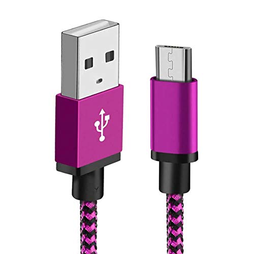 YSJJZRL Micro-USB-Kabel, Durable Nylon Braided Micro 2.0 USB-Ladekabel Kompatibel mit Samsung Galaxy S7 Edge S6 S5, Kindle, PS4 und mehr (1M) von YSJJZRL