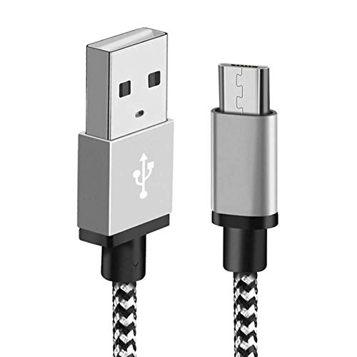 YSJJZRL Micro-USB-Kabel, Durable Nylon Braided Micro 2.0 USB-Ladekabel Kompatibel mit Samsung Galaxy S7 Edge S6 S5, Kindle, PS4 und mehr (1M) von YSJJZRL