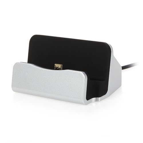 YSJJZRL Micro USB – Kabelgebundener Ladeständer, Ladestation für Micro-Port-Android-Geräte (Silber) von YSJJZRL