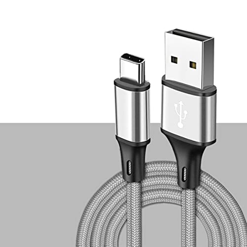 YSJJZRL Nylon Geflochtenes USB C Kabel Schnellladekabel Ladekabel Kompatibel LG V30 G6 G5 V20,Samsung Galaxy S9 S8 (1M,Silber) von YSJJZRL
