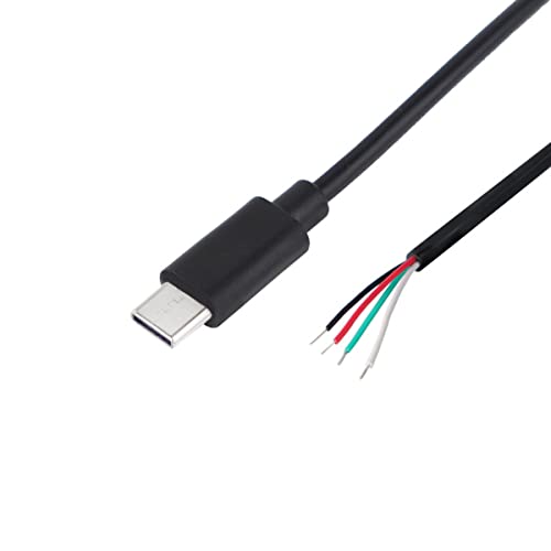 YSJJZRL Typ C USB-Kabel mit offenem Ende 5 V 2 A 2/4 Adern Reparatur des Stromcodes Zinn am Schwanz DIY-Kabel (2M, 4-Draht-Steckertyp) von YSJJZRL