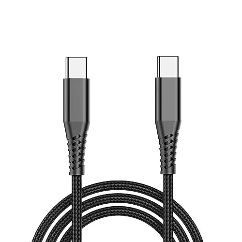 YSJJZRL USB-C-auf-USB-C-Kabel, Nylon geflochten, 66 W, 6 A, Schnellladegerät, Datentyp C auf Typ C-Kabel, für S23 S22 A50 A51 usw (1M,Black) von YSJJZRL
