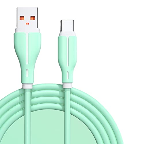 YSJJZRL USB auf Typ C Kabel - 66W 6A Schnellladung & Datenschnelles USB Typ-C Kabel für Samsung Galaxy LG und mehr (0,3M, grün) von YSJJZRL