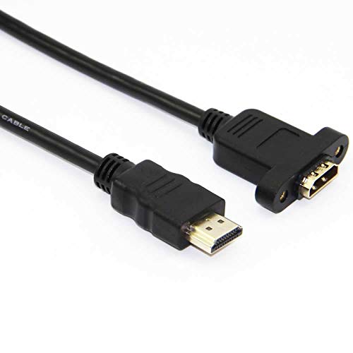superior ZRL® Hochwertiges Verlängerungskabel HDMI A 1.4 männlich zu einem weiblichen Adapter Extender Band Schrauben Nuss für Tafel Halterung vergoldete Stecker von YSJJZRL