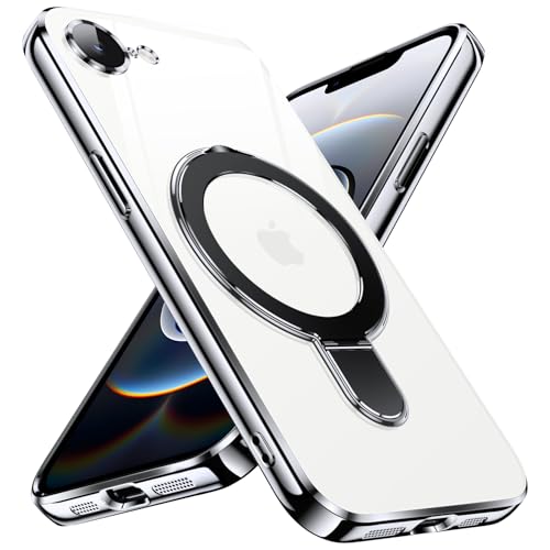 YSLBWLE 28-ip16e-01 Schutzhülle für iPhone 16e, ultradünn, TPU, mit magnetischem Ständer, militärische Qualität, stoßfest, dünn, Anti-Vergilbung, flexibel, weiche Hülle und 360°-Ständer, Schwarz YSLBWLE 28-ip16e-01 Schutzhülle für iPhone 16e, ultradünn, TPU, mit magnetischem Ständer, militärische Qualität, stoßfest, dünn, Anti-Vergilbung, flexibel, weiche Hülle und 360°-Ständer, Schwarz von YSLBWLE