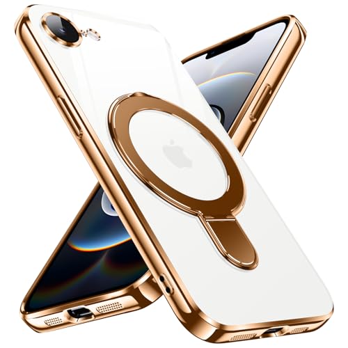 YSLBWLE 28-ip16e-02 Schutzhülle für iPhone 16e, ultradünn, TPU, mit magnetischem Ständer, militärische Qualität, stoßfest, dünn, Anti-Vergilbung, flexibel, weiche Hülle und 360°-Ständer, goldfarben YSLBWLE 28-ip16e-02 Schutzhülle für iPhone 16e, ultradünn, TPU, mit magnetischem Ständer, militärische Qualität, stoßfest, dünn, Anti-Vergilbung, flexibel, weiche Hülle und 360°-Ständer, goldfarben von YSLBWLE