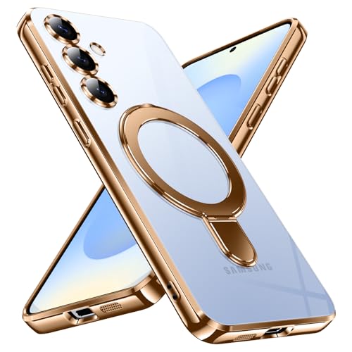 YSLBWLE 28-s25-02 Schutzhülle für Samsung Galaxy S25, ultradünn, TPU, mit magnetischem Ständer, militärische Qualität, stoßfest, dünn, Anti-Vergilbung, flexibel, weiche Hülle und 360°-Ständer YSLBWLE 28-s25-02 Schutzhülle für Samsung Galaxy S25, ultradünn, TPU, mit magnetischem Ständer, militärische Qualität, stoßfest, dünn, Anti-Vergilbung, flexibel, weiche Hülle und 360°-Ständer von YSLBWLE