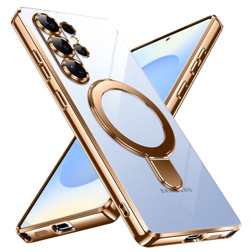 YSLBWLE 28-s25u-02 Schutzhülle für Samsung Galaxy S25, ultradünn, TPU, mit magnetischem Ständer, militärische Qualität, stoßfest, dünn, Anti-Vergilbung, flexibel, weiche Hülle und 360°-Ständer YSLBWLE 28-s25u-02 Schutzhülle für Samsung Galaxy S25, ultradünn, TPU, mit magnetischem Ständer, militärische Qualität, stoßfest, dünn, Anti-Vergilbung, flexibel, weiche Hülle und 360°-Ständer von YSLBWLE