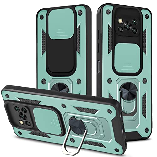 YSONCHAN Hülle für Xiaomi Poco X3 NFC/Poco X3 Pro/Poco X3, Schutzhülle mit Stoßfeste Objektiv Cover, Bumper Handyhülle mit Magnetring und Dreh Ständer, Robuste Hülle. Grün YSONCHAN Hülle für Xiaomi Poco X3 NFC/Poco X3 Pro/Poco X3, Schutzhülle mit Stoßfeste Objektiv Cover, Bumper Handyhülle mit Magnetring und Dreh Ständer, Robuste Hülle. Grün von YSONCHAN