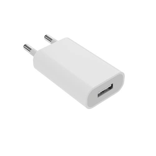 USB Netzteil - Ladegerät - Steckdosenadapter - Slim Design - Stecker 5V-1A Universal – Kompatibel mit Handy,Kamera,Tablets, MP3 usw. (Weiß) von YSONIC