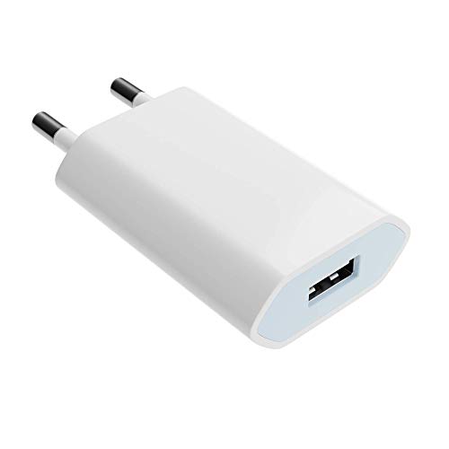 USB Netzteil - Ladegerät - Steckdosenadapter - Stecker 5V-1A Universal – Kompatibel mit Handy,Kamera,Tablets, MP3 , Apple iPhone XS usw. (Weiß) von YSONIC