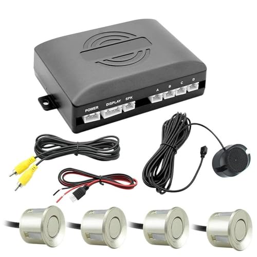 Sensoren RüCkfahrhilfe 22mm AHD Parkplatz Sensor Sicherheit Reverse Backup Unterstützung Radar Auto Zubehör Für AHD Monitor Display RüCkfahrwarner(Golden) von YSQIFBABD