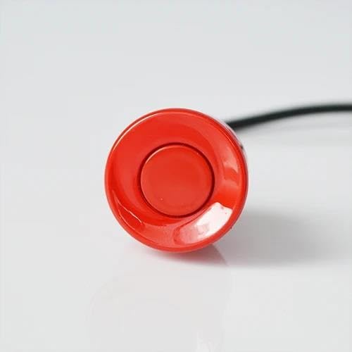 Sensoren RüCkfahrhilfe 22mm Sensor Schwarz Rot Blau Silber Gold Weiß Grau Champagner Gold Für Auto Parkplatz Sensor Kit Monitor Reverse RüCkfahrwarner(Rot) von YSQIFBABD