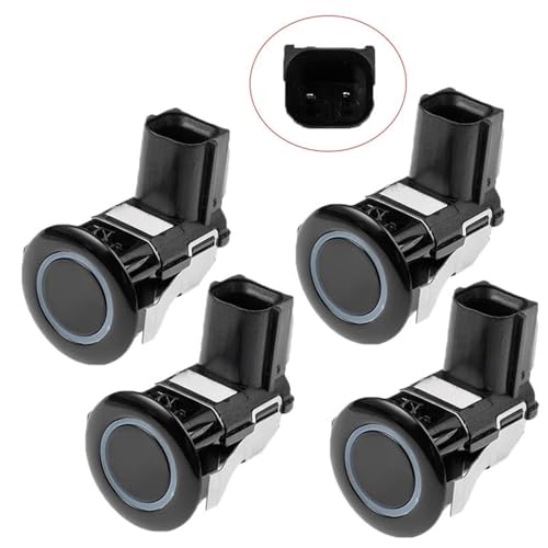 Sensoren RüCkfahrhilfe 25994-CM13E MR587688 Auto PDC Parkplatz Sensor 25994CM13E 25994-CM10D Für Infiniti Für EX35 FX50 Q60 QX50 RüCkfahrwarner(Schwarz,4pcs) von YSQIFBABD