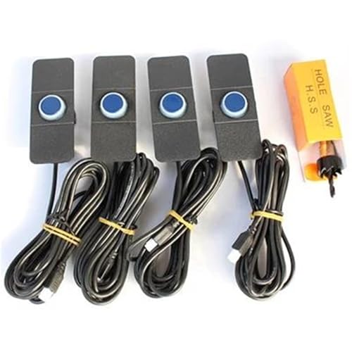 Sensoren RüCkfahrhilfe 4 Teile/los 16mm Parkplatz Flache Sensor Umkehr Radar Sensoren Schwarz Blau Grau Rot Weiß Silber RüCkfahrwarner(Blau) von YSQIFBABD