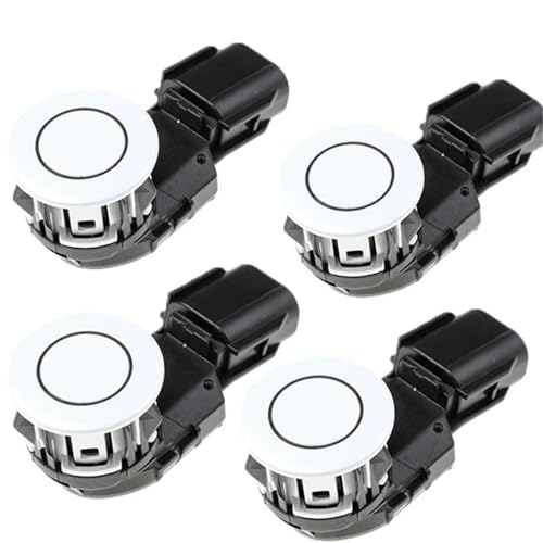 Sensoren RüCkfahrhilfe 89341-12100 8934112100 6 Pins Umkehr PDC Parkplatz Sensor Parktronic Für Toyota Für Lexus Für RAV4 2015-2018 RüCkfahrwarner(4 pcs White) von YSQIFBABD