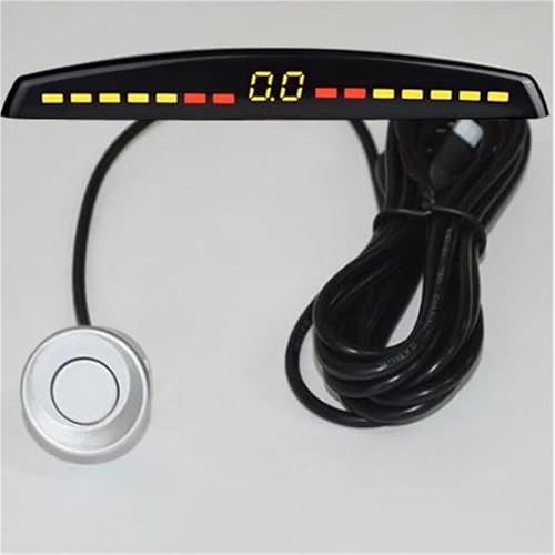 Sensoren RüCkfahrhilfe Auto Parkplatz Sensor Auto Auto Detektor Parktronic Display Reverse Backup Monitor Mit 4 Sensoren RüCkfahrwarner(Silber) von YSQIFBABD