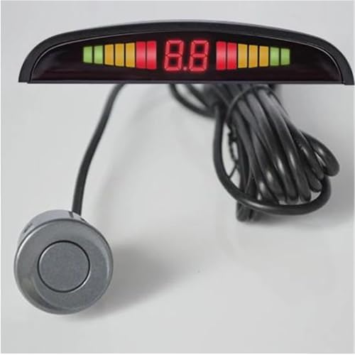 Sensoren RüCkfahrhilfe Auto Parkplatz Sensor Kit Hintergrundbeleuchtung Display Mit Schalter Reverse Backup Monitor Detektor Mit 4 Sensoren RüCkfahrwarner(Grey) von YSQIFBABD