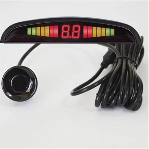 Sensoren RüCkfahrhilfe Auto Parkplatz Sensor Kit Hintergrundbeleuchtung Display Mit Schalter Reverse Backup Monitor Detektor Mit 4 Sensoren RüCkfahrwarner(Schwarz) von YSQIFBABD