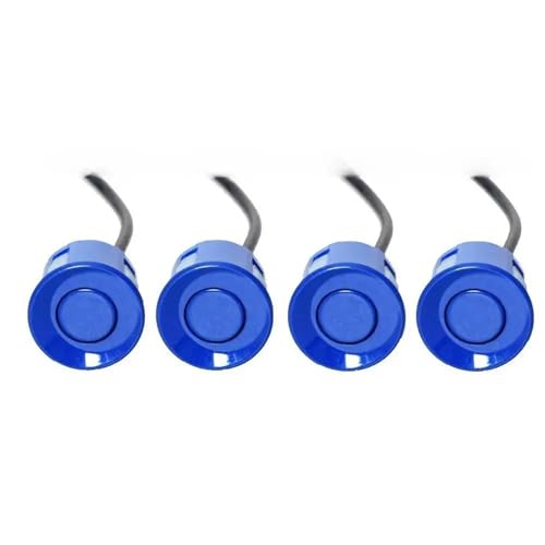 Sensoren RüCkfahrhilfe Auto Parkplatz Sensor Set LCD Display 4 Radar Sonde 65dB Summer Alarm Backup Umkehr Parktronic Monitor Detektor RüCkfahrwarner(Blau) von YSQIFBABD