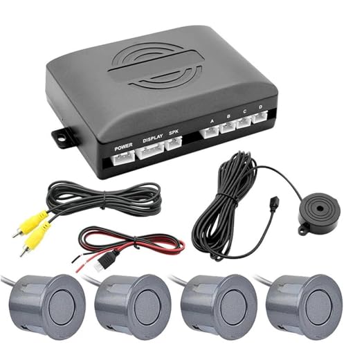 Sensoren RüCkfahrhilfe Dual Core CPU Auto Video Parksensor Rückfahrradar Unterstützung Parkmonitor Digitalanzeige RüCkfahrwarner(Grey) von YSQIFBABD