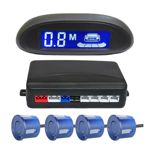 Sensoren RüCkfahrhilfe Mehrere Radar Auto Parktronic Parksensor Kit Radar Hintergrundbeleuchtung Display Backup Monitor Detektor RüCkfahrwarner(Blau) von YSQIFBABD