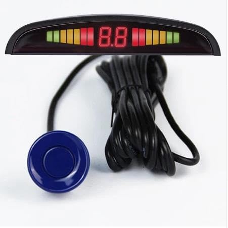 Sensoren RüCkfahrhilfe Parkplatz Sensor Mit 4 Sensoren Reverse Backup Auto Parkplatz Radar-Monitor Detektor Hintergrundbeleuchtung Display RüCkfahrwarner(Blau) von YSQIFBABD