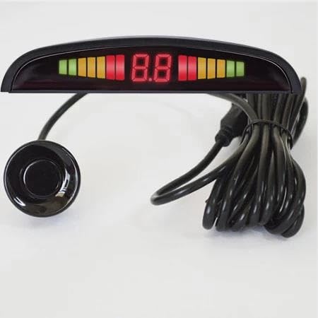 Sensoren RüCkfahrhilfe Parkplatz Sensor Mit 4 Sensoren Reverse Backup Auto Parkplatz Radar-Monitor Detektor Hintergrundbeleuchtung Display RüCkfahrwarner(Schwarz) von YSQIFBABD