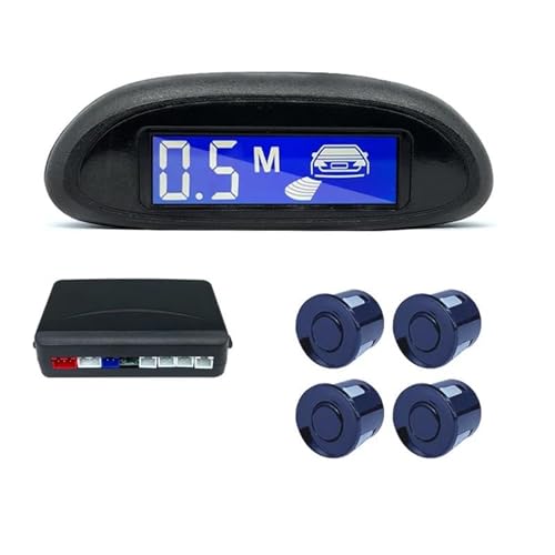 Sensoren RüCkfahrhilfe Parksensor-Kit Auto Parktronic LCD-Display Mit Hintergrundbeleuchtung Rückfahrradar-Monitor 4 Sensoren 22 Mm 12 V RüCkfahrwarner(Blau) von YSQIFBABD