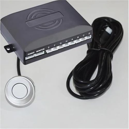 Sensoren RüCkfahrhilfe Parktronic Parkplatz Sensor Kit Mit 8 Sensoren Hintergrundbeleuchtung Display Reverse Backup Radar Monitor Detektor RüCkfahrwarner(Silber) von YSQIFBABD