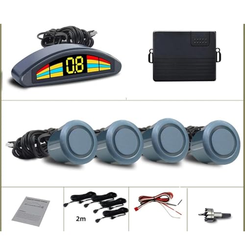 Sensoren RüCkfahrhilfe Vorne Parkplatz Sensor Kit Auto Auto Präfix Parktronic Fahrzeug Assistent Summer Alarm Volumen Nicht Backup Radar RüCkfahrwarner(Hellblau) von YSQIFBABD