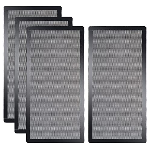 [4er-Pack] 280 x 140 mm PC-Gehäuse-Staub-Mesh-Filter, magnetischer Rahmen, Computer-Ventilator, Staub-Netz-PC-Kühlerfilter, staubdichte PVC-Abdeckung, Grills, Schwarz von YSSHUI