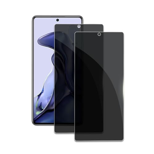 2 Stück Schutzfolie für Xiaomi 11T Pro/11T, 3D Gebogene vollständige Abdeckung Schutzglas Folie, Anti-Kratzer, Anti-Öl, Anti-Bläschen, Einfache Installation von YSVDTEE