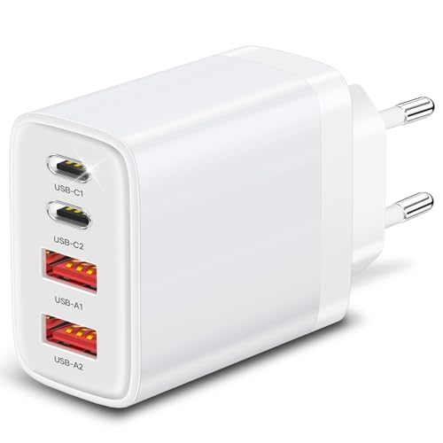 YSYFAD USB C Ladegerät, 40W 4 Ports USB Ladegerät Mehrfach USBC Schnellladegerät PD Fast QC3.0 Ladestecker USB-C Charger Netzteil Handy Ladegeraet für i Phone 16/15/14/13 Pad Samsung S25/24/23, Weiß von YSYFAD
