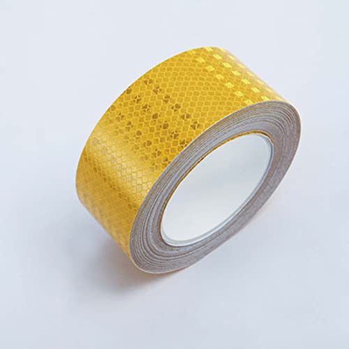 YTBHSHXZ， 2 Zoll x 65 Fuß Reflektorband, Reflektorband for Anhänger, Autos, LKWs(Light Yellow) von YTBHSHXZ