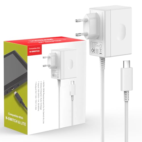 YTEAM Netzteil für Switch/Switch Lite/Switch OLED/Switch Dock, Unterstützt TV-Modus, 15V/2.6A PD Typ C Ladegerät für Andriod Handy/Switch Pro Controller/Andere USB C Geräte-Weiß YTEAM Netzteil für Switch/Switch Lite/Switch OLED/Switch Dock, Unterstützt TV-Modus, 15V/2.6A PD Typ C Ladegerät für Andriod Handy/Switch Pro Controller/Andere USB C Geräte-Weiß von Y Team
