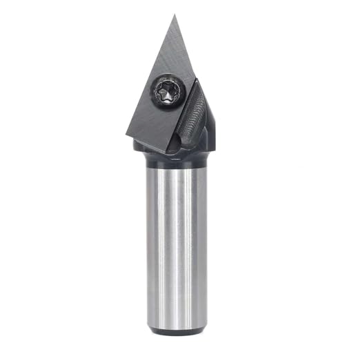 60 Grad V-Nut-Karbid-Einsatz Holz CNC Router Bits Fräser für Holzbearbeitung Gravieren Schnitzen (1/2 Zoll) von YTRRE