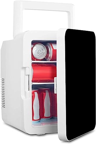 YU YUSING Mini Kühlschrank Kosmetik Kühlbox Warmhaltebox mit Kühl- und Heizfunktion Elektrisch Klein 10 L Auto Büro Camping 220V 12V AC DC Schwarz von YU YUSING