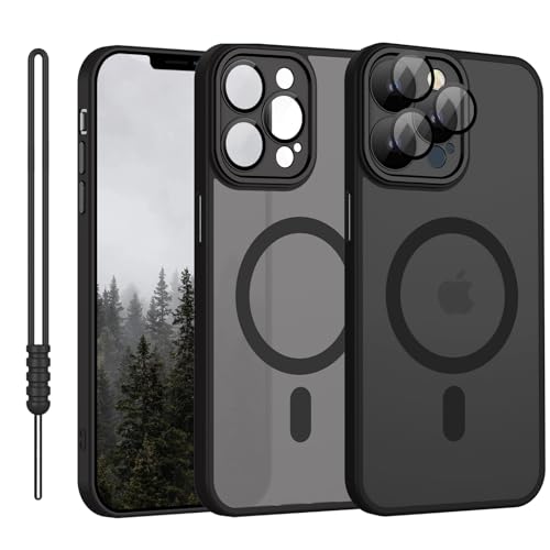 iPhone 11 Pro Hülle mit MagSafe, Hanyhülle iPhone 11 Pro Magnetisch Leicht Dünn Matte Touch Kameraschutz, Kratzfeste Anti-Gelb Kratzfest Schutz Stoßfest Hülle iPhone 11 Pro Matt Schwarz iPhone 11 Pro Hülle mit MagSafe, Hanyhülle iPhone 11 Pro Magnetisch Leicht Dünn Matte Touch Kameraschutz, Kratzfeste Anti-Gelb Kratzfest Schutz Stoßfest Hülle iPhone 11 Pro Matt Schwarz von YUANDMI