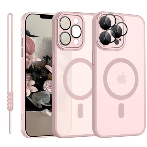YUANDMI iPhone 13 Pro Max Hülle mit MagSafe, Handyhülle iPhone 13 Pro Max Magnetisch Leicht Dünn Matte Touch Kameraschutz, Anti-Gelb Kratzfest Schutz Stoßfest Hülle Max Rosa YUANDMI iPhone 13 Pro Max Hülle mit MagSafe, Handyhülle iPhone 13 Pro Max Magnetisch Leicht Dünn Matte Touch Kameraschutz, Anti-Gelb Kratzfest Schutz Stoßfest Hülle Max Rosa von YUANDMI