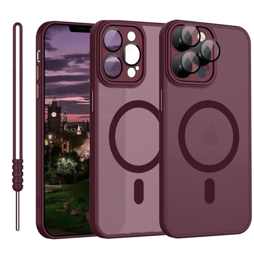 YUANDMI iPhone 11 Pro Max Hülle mit MagSafe, Hanyhülle iPhone 11 Pro Max Magnetisch Leicht Dünn Matte Touch Kameraschutz Kratzfeste Anti-Gelb rutschfest Schutz Stoßfest Hülle Dunkel Rot YUANDMI iPhone 11 Pro Max Hülle mit MagSafe, Hanyhülle iPhone 11 Pro Max Magnetisch Leicht Dünn Matte Touch Kameraschutz Kratzfeste Anti-Gelb rutschfest Schutz Stoßfest Hülle Dunkel Rot von YUANDMI