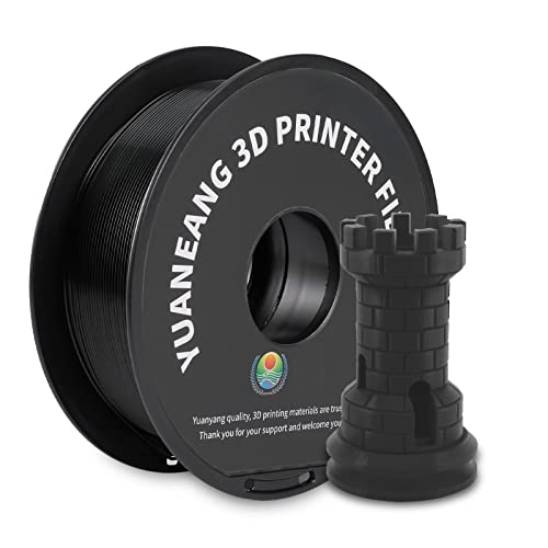 YUANEANG 3D Drucker Filament,3D PLA Filament,3D Druck,PLA Filament 1.75mm 1kg,PLA（2.2LBS）Spool(Black) von YUANEANG