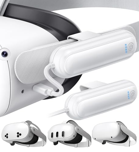2er-Pack Akku für Meta Quest 3S/3/2, YUANHOT 20.000 mWh, 18 W, Schnellladung für Oculus Quest 3S/3 Zubehör, leichter und tragbarer Akku für zusätzliche 2–4 Stunden, erweitertes VR-Headset 2er-Pack Akku für Meta Quest 3S/3/2, YUANHOT 20.000 mWh, 18 W, Schnellladung für Oculus Quest 3S/3 Zubehör, leichter und tragbarer Akku für zusätzliche 2–4 Stunden, erweitertes VR-Headset von YUANHOT
