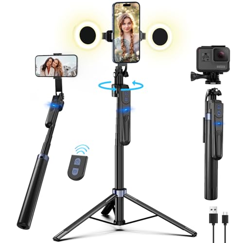 180CM Auto Face Tracking Stativ für Smartphone,360 Drehung Handy Stativ mit Licht,Handyhalterung für iPhone und Android,Selfie Stick Tripod für Reisen, Vlogging, Live-Streaming 180CM Auto Face Tracking Stativ für Smartphone,360 Drehung Handy Stativ mit Licht,Handyhalterung für iPhone und Android,Selfie Stick Tripod für Reisen, Vlogging, Live-Streaming von YUANRAN