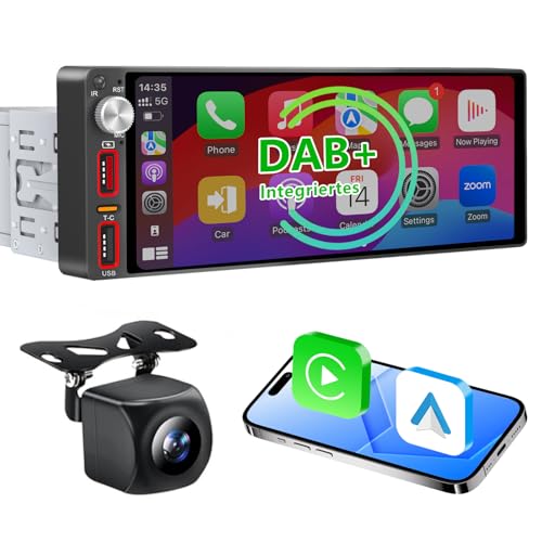 6,9 Zoll 1 Din Autoradio mit drahtlosem CarPlay & Android Auto, Bluetooth, Full-Touch-Autoradio-Display FM, DAB+,Rückfahrkamera und Mikrofonunterstützung 6,9 Zoll 1 Din Autoradio mit drahtlosem CarPlay & Android Auto, Bluetooth, Full-Touch-Autoradio-Display FM, DAB+,Rückfahrkamera und Mikrofonunterstützung von YUANTING