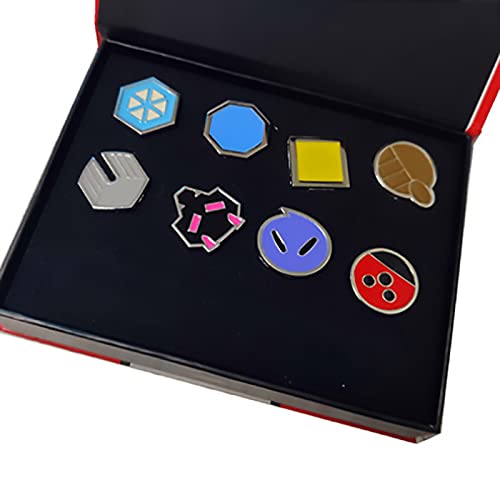 YUANstore Anwendbar für Pocket Monster Generation 1–6 Gym Badge Collection Box, Spielsammlung Set mit 8 Stück, Geschenk für Heranwachsende und Mädchen von YUANstore