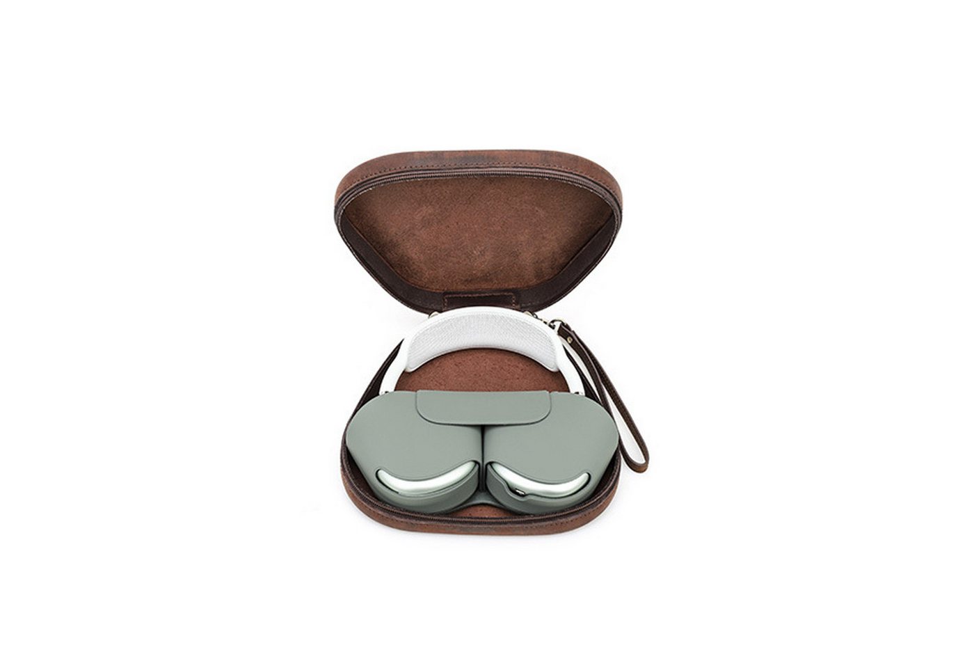 YUBRO-STUDIO Kopfhörer-Schutzhülle Für Apple AirPods Max Reisetasche Schutzhülle Crazy Horse-Leder Kaffee YUBRO-STUDIO Kopfhörer-Schutzhülle Für Apple AirPods Max Reisetasche Schutzhülle Crazy Horse-Leder Kaffee von YUBRO-STUDIO