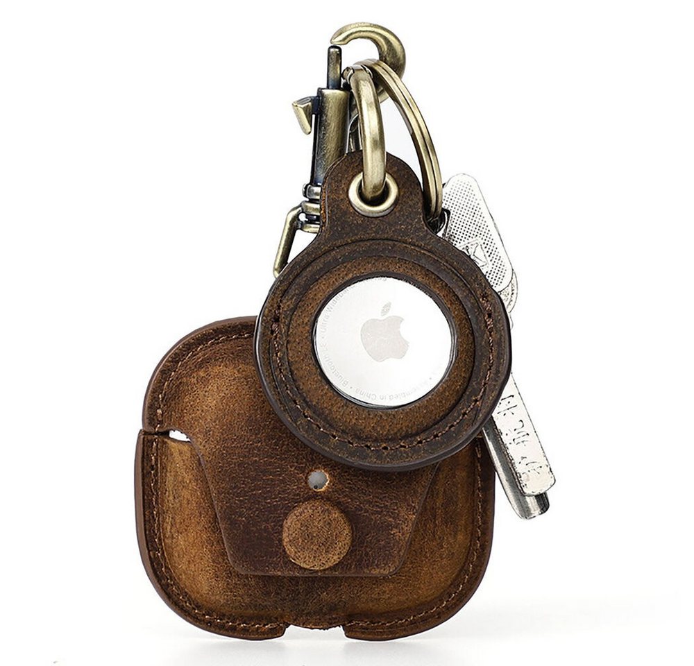 YUBRO-STUDIO Kopfhörer-Schutzhülle Rindsleder Leder AirPods 3rd Gen Hülle AirTag Etui Schlüsselanhänger YUBRO-STUDIO Kopfhörer-Schutzhülle Rindsleder Leder AirPods 3rd Gen Hülle AirTag Etui Schlüsselanhänger von YUBRO-STUDIO