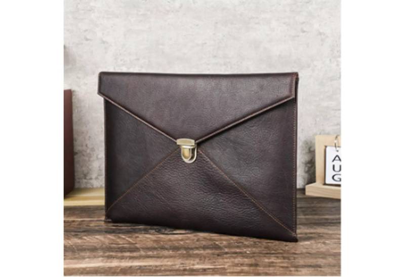 YUBRO-STUDIO Laptop-Hülle Leder-Laptophülle Herren MacBook Pro Tasche mit Schulterriemen von YUBRO-STUDIO