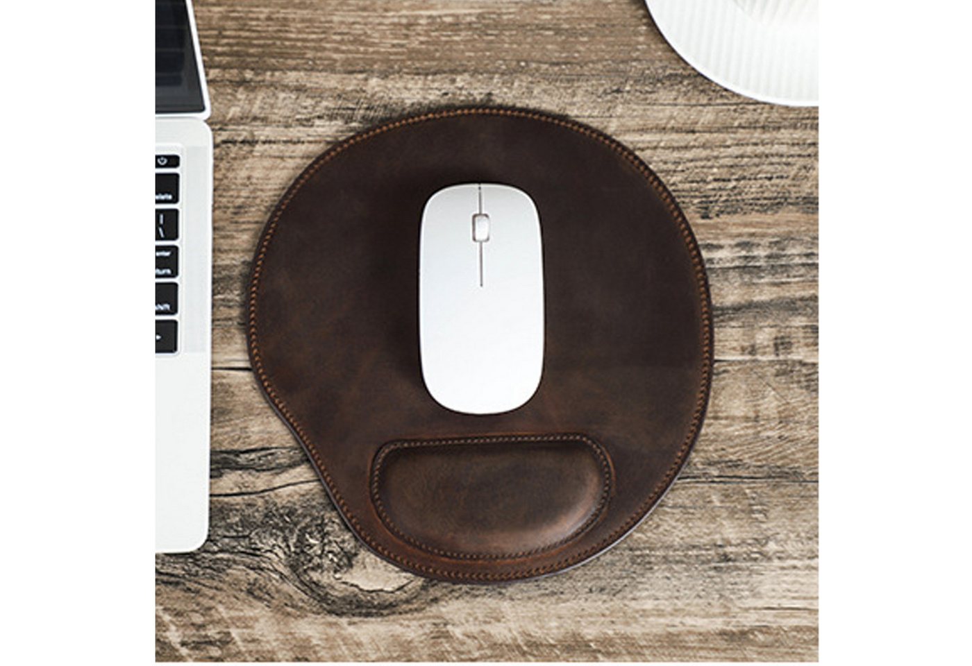 YUBRO-STUDIO Mauspad Premium Mauspad aus Leder mit Handgelenkauflage Ergonomisches Design YUBRO-STUDIO Mauspad Premium Mauspad aus Leder mit Handgelenkauflage Ergonomisches Design von YUBRO-STUDIO